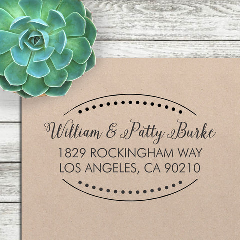 Return Address Stamp - "Burke"