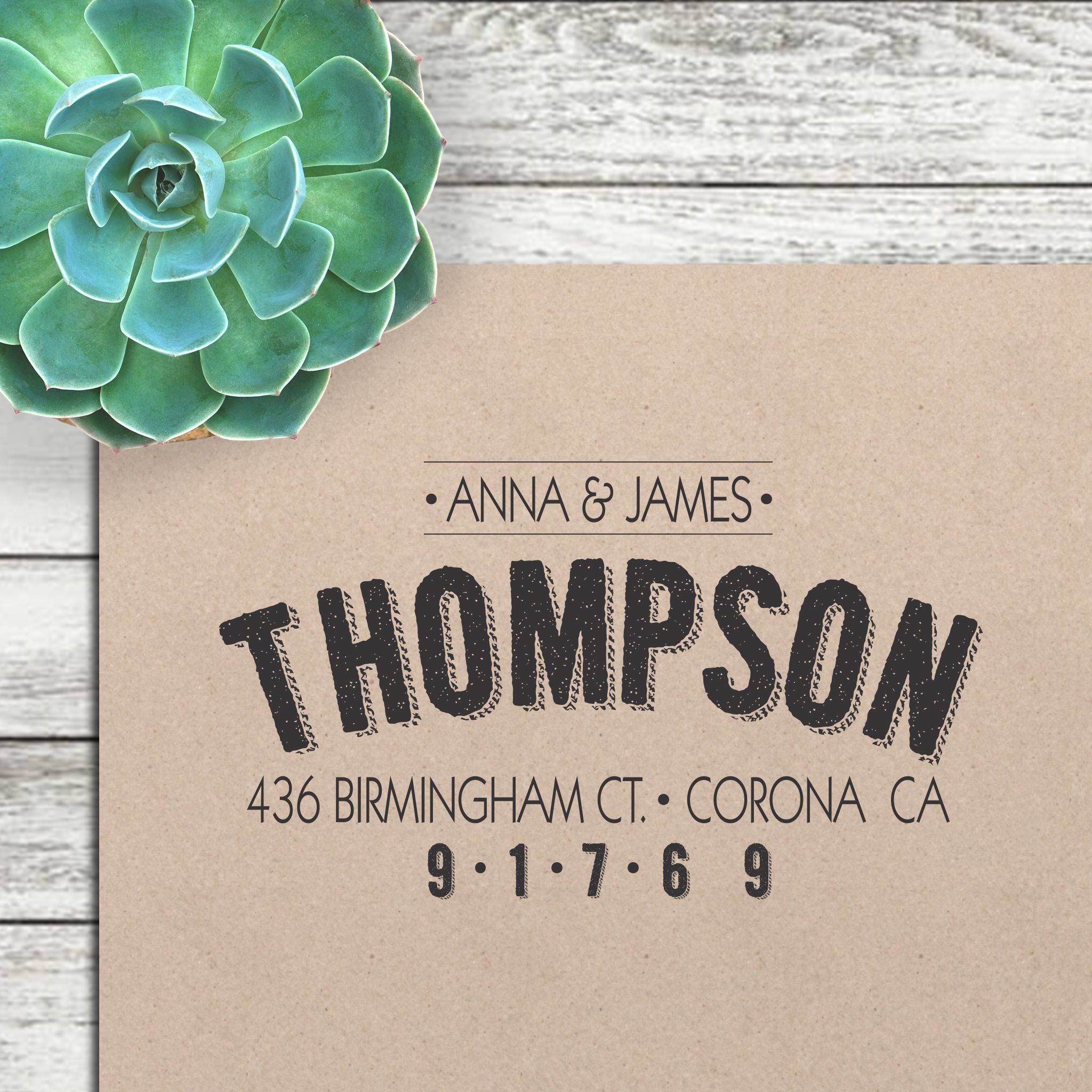 Return Address Stamp - "Thompson"