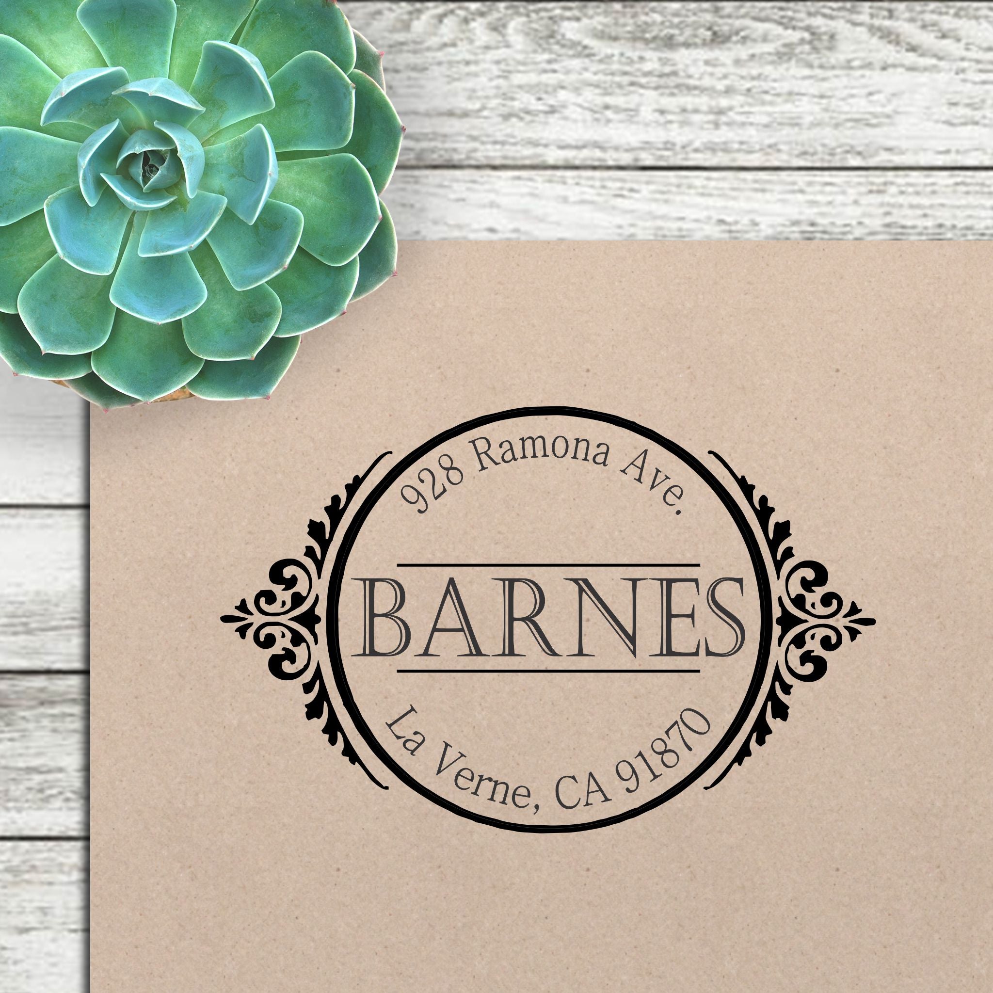 Return Address Stamp - "Barnes"