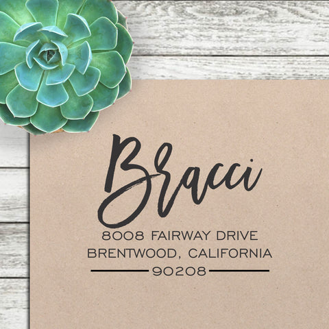 Return Address Stamp - "Bracci"