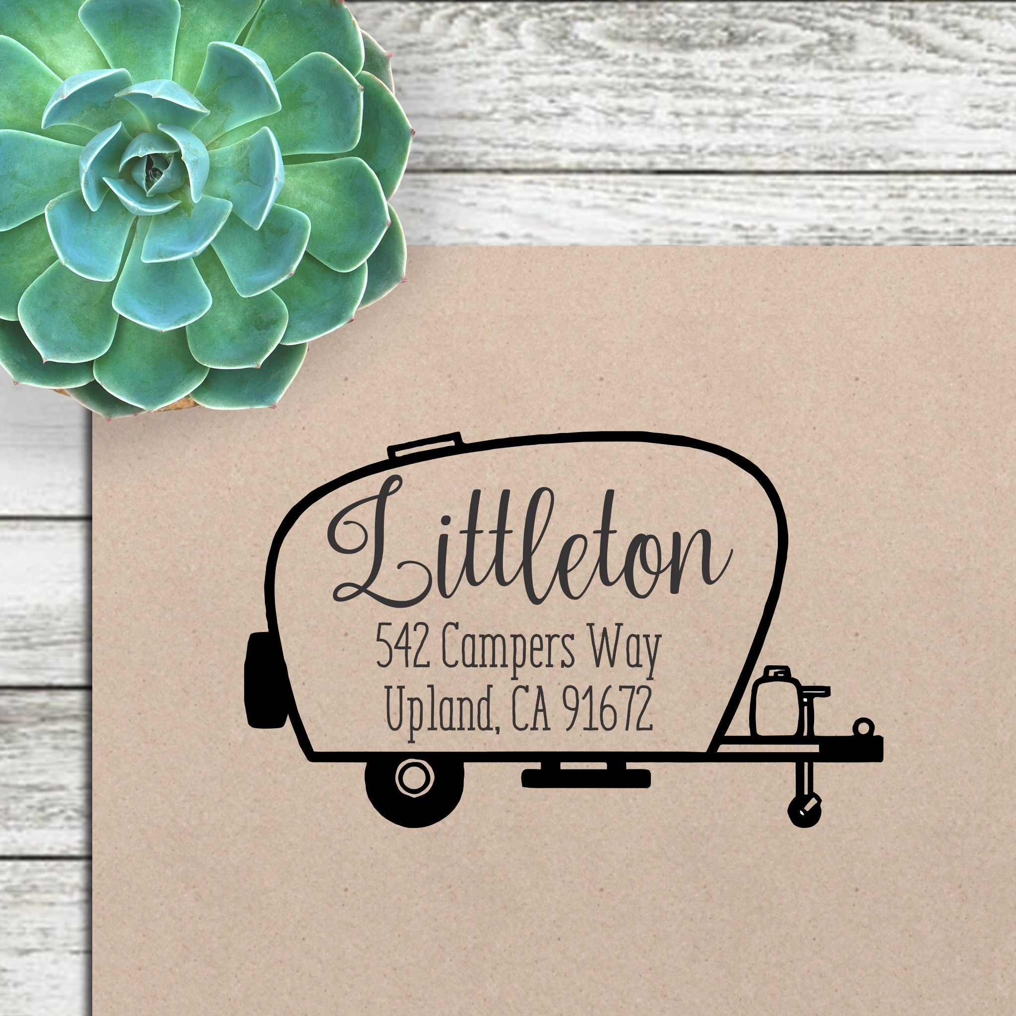 Return Address Stamp - "Littleton Camper"