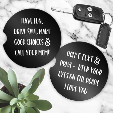 Car Coasters (set of 2) - Son/Daughter Driver