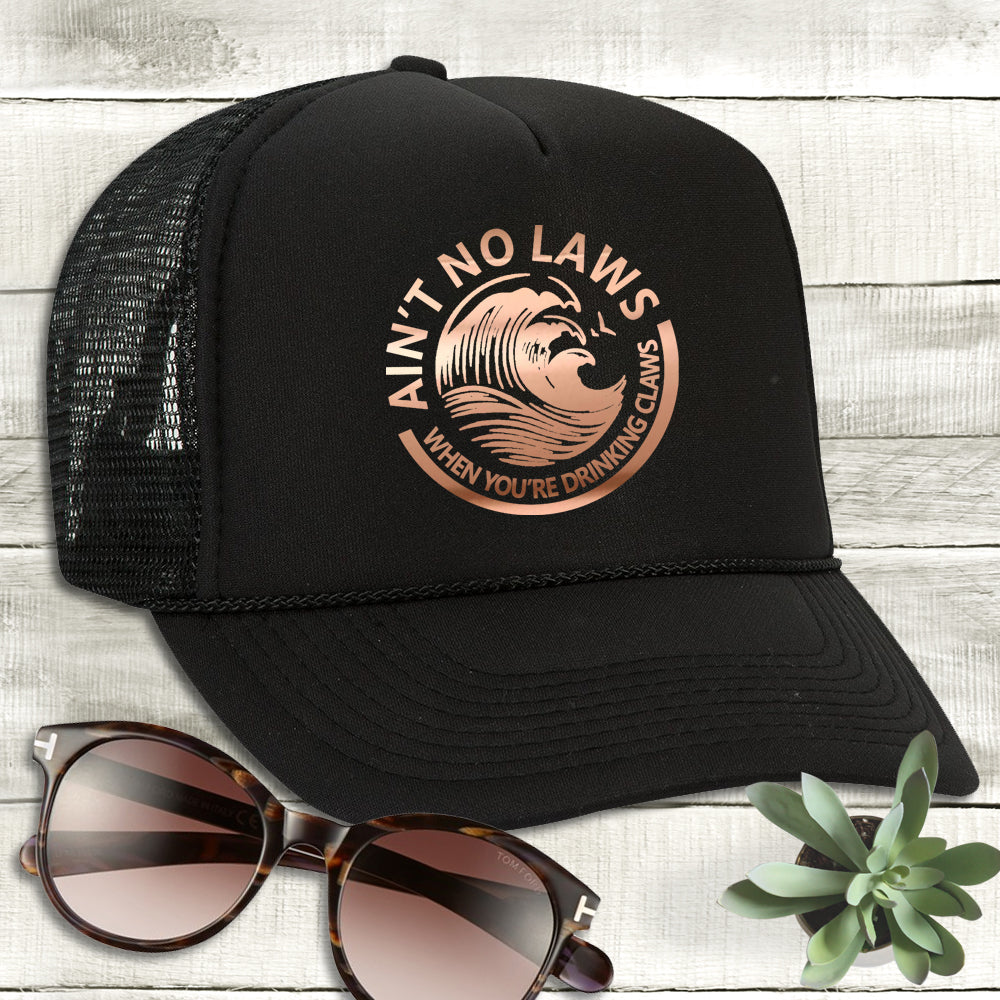 Trucker Hat - Ain't No Laws White Claws